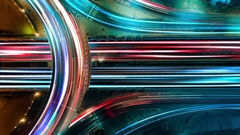 4K Abstract Speed motion in highway road Stock Footage 145438790