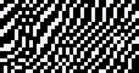 4k abstract square white and black seamless looped vj pattern. Stock Footage 129147392