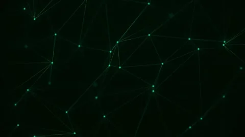 4k Abstract Strings Connected with Green Dots Diamond Pattern Stock Footage 319006606