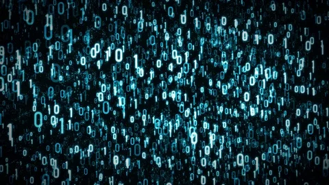 4k Abstract Technology Binary Digits Background Loop Stock Footage 96210898