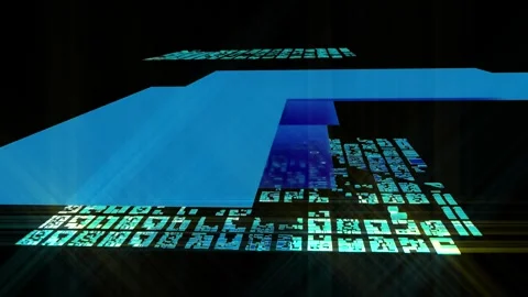 4k Abstract Technology Grid Background 3D Animation Stock Footage 309558055