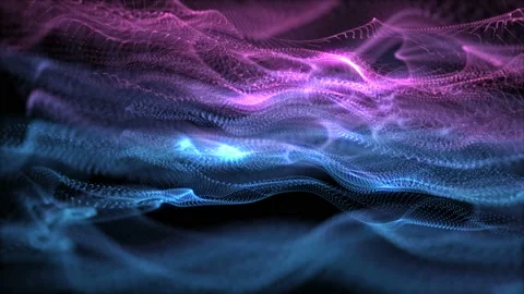 4K Abstract technology neon lines. Blue and violet construction. Stock Footage 94082806