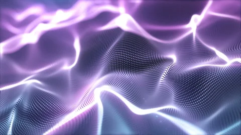 4K Abstract technology neon lines. Blue and violet construction. Stock Footage 94089959