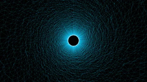 4K Abstract technology neon lines tunnel. Stock Footage 103755016