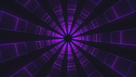 4K Abstract technology neon lines tunnel. Stock Footage 103756528