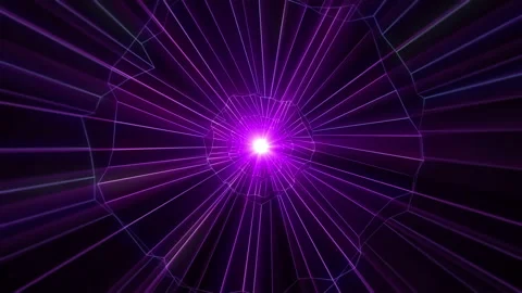 4K Abstract technology neon lines tunnel. Stock-Footage 103756575