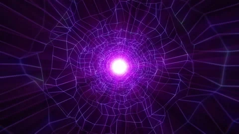 4K Abstract technology neon lines tunnel. Video stock 103756707