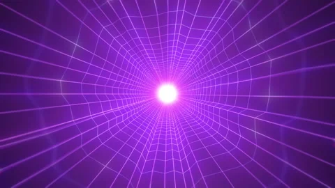 4K Abstract technology neon lines tunnel. Stock Footage 103756780