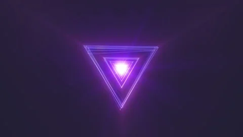4K Abstract technology neon lines tunnel. Vídeo Stock 103756888
