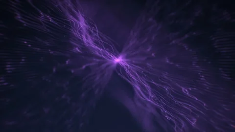 4K Abstract technology neon lines. Blue and violet construction. Vídeo Stock 103761499