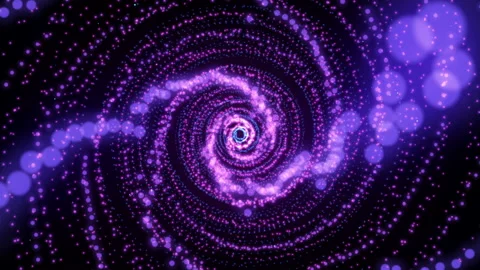 4K Abstract technology neon purple lines spiral tunnel. Stock Footage 112283387
