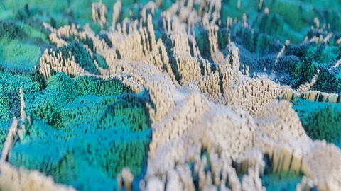 4K Abstract Topographic Waveform. Video stock 101343656