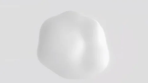 4K Abstract Translucent Amorphous Shape with White and Gray Gradients Stock Footage 327408098