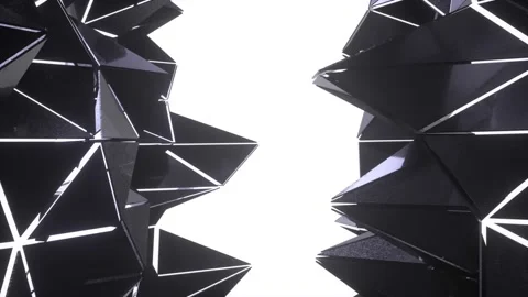 4K abstract triangular mesh surface. Video stock 172048686