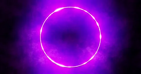 4k abstract violet fire rings motion loop animated motion background Video stock 134207141