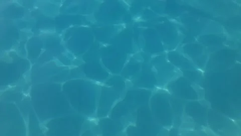 4K Abstract Water Light Patterns and Blue Caustics Top Down View Stock Footage 336978258
