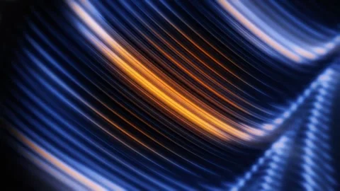 4K Abstract Wave Background. Digital Blue Orange Background With Line Waves Stock Footage 261731404