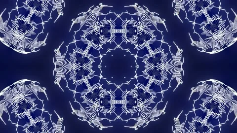 4k abstract white wireframe on dark blue bg. Ai growing geometric pattern of Stock Footage 148293938