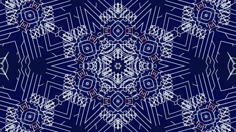 4k abstract white wireframe on dark blue bg. Ai growing geometric pattern of Stock Footage 155599486
