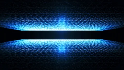 4k Abstract Wireframe Technology Landscape Scrolling Loop Stock Footage 101787622