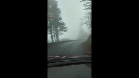 4K action camera footage driving through the Historic Columbia River Highway OR Stock Footage 320471574