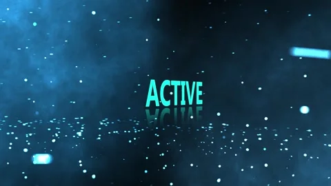 4k active Text Reveal Animation with Colorful Glow Stroke Effect Blue and b.. Stock Footage 332582366