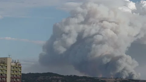 4k Adelaide Bushfire 4k massive smoke cloud Stock Footage 147119435