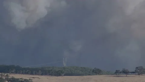 4k Adelaide Bushfire Stock Footage 147119432
