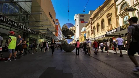4K Adelaide, Malls Balls Stock Footage 77018286