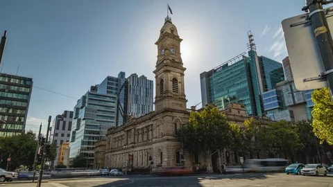 4K Adelaide TImelapse Western Union Stock Footage 76969415
