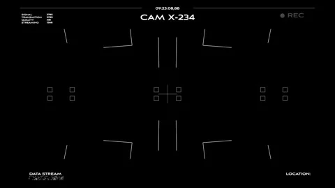 4K Advanced CCTV Security Interface HUD Overlay Cam X-234 Stock Footage 333005297