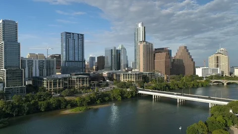 4K Aerial Austin Downtown Cinematic Stock Footage 93347853