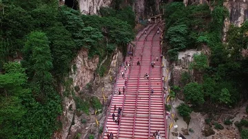 4K Aerial Batu Caves, Malaysia Stock Footage