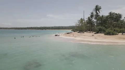 4k Aerial Beach Las Terrenas, Dominican Republic Stock Footage 274003338