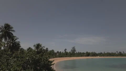 4k Aerial Beach Las Terrenas, Dominican Republic Stock Footage 274004401