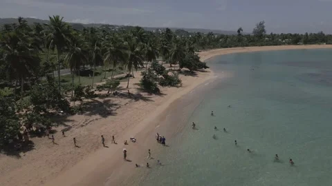 4k Aerial Beach Las Terrenas, Dominican Republic Stock Footage 274004734