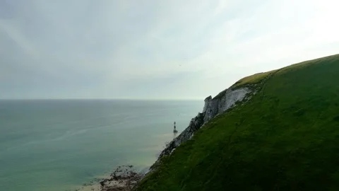 4k Aerial Beachy Head Lighthouse Stock Footage 342974912