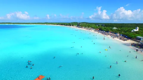 4K Aerial of Beautiful Bahamas Beach Stock Footage