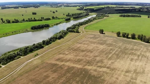 4k Aerial : Beautiful Fields Stock Footage 202107033