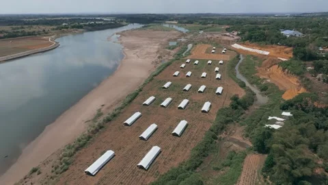 4K Aerial Of Cagayan River, Isabela, Northern Philippines of the Longest River Видео 313541044