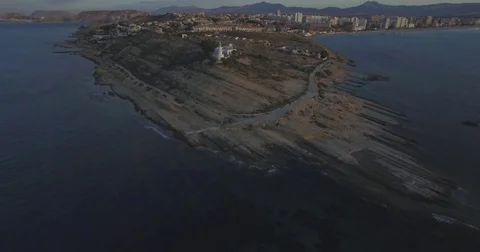 4K Aerial cape view from drone at sunrise Stock Footage 76384792