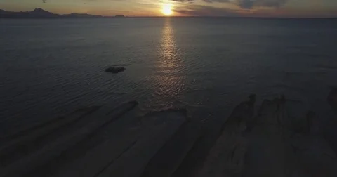 4K Aerial cape view from drone at sunrise Stock Footage 76385002