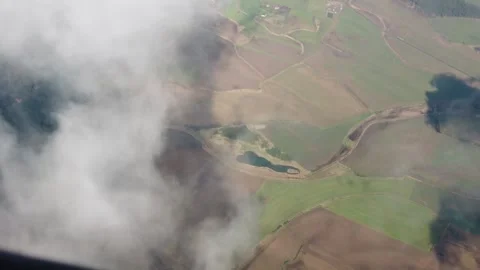 4k Aerial - Catching Plane's Shadow Stock Footage 273566546