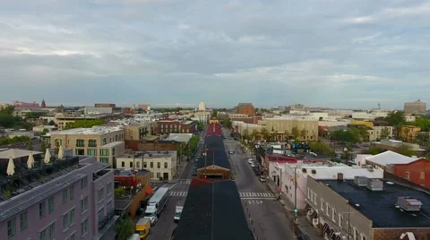 4k Aerial of Charleston South Carolina at Sunrise Stock Footage