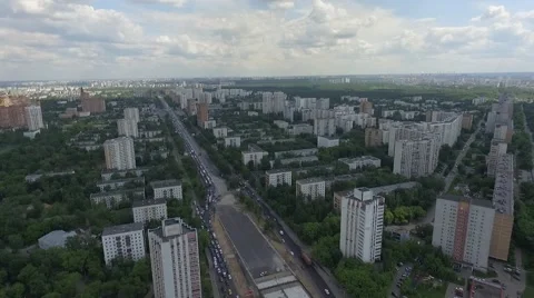 4K aerial construction of multi-storey house residential complex wall hotel Video stock 63627830