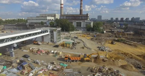 4K aerial construction of multi-storey house residential complex wall hotel Stock Footage 68099937