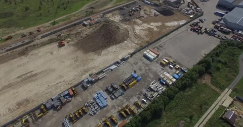 4K aerial construction of multi-storey house residential complex wall hotel Video stock 68378944