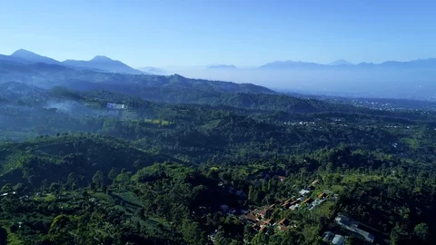 4K, Aerial Drone Eye View of Historic Geological Formation of Lembang Fault 库存影片 91866825