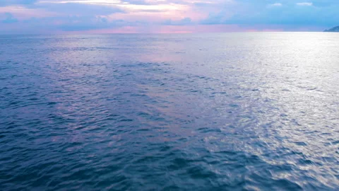 4k Aerial drone fly over open sea Stock Footage 131439040