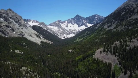 4k aerial drone footage. Colorado Rocky Mountains, Sangre de Cristo range. Stock Footage